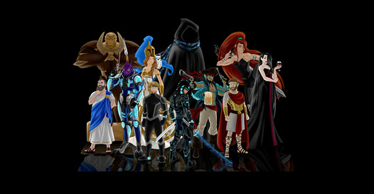 I Personaggi di "Cronache di un Mesotes. La guerra del Portatore" 
illustrati da The Etherium Debby Max